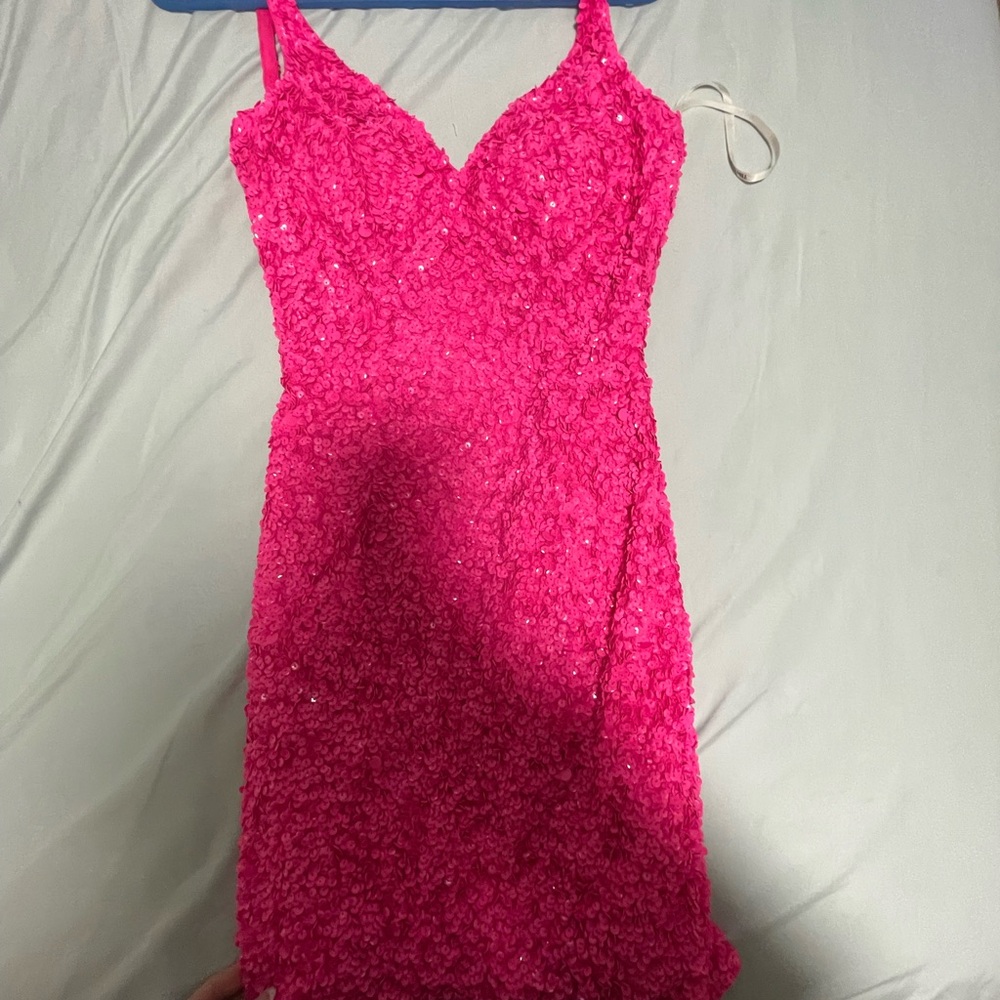 Sherri Hill Fuchsia Dress